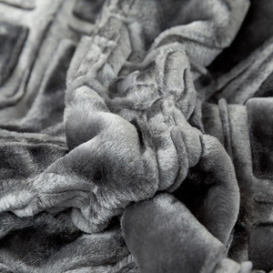 Blanket 160 x 200 Acrylic Stamped Vito Graphite