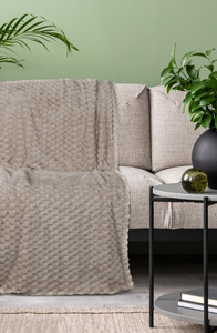 Blanket 150 x 200 Microfiber Design Cindy6 Beige