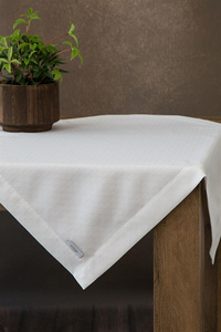 Tablecloth 85 x 85 Decorative Ellen White+Silver