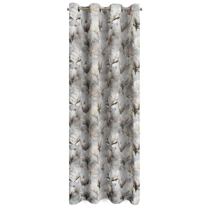 Curtain 140 x 250 Decorative Eyelets Lari Silver