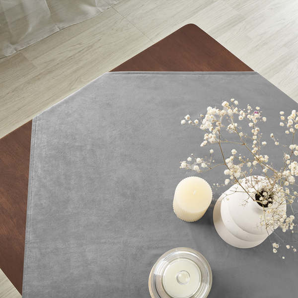 Obrus 85 x 85 Dekoracyjny Velvet Soft Popiel