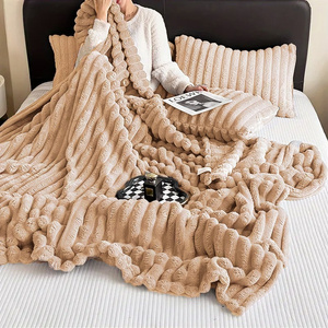 Blanket 160 x 200 Microfiber Plush Shirley Stripes 04