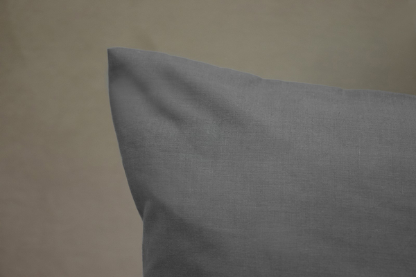 Cotton pillowcase 40 x 60 Uniform Ola Graphite Graphite