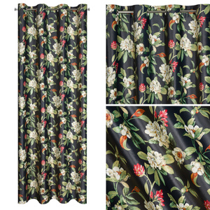 Zasłona Velvet Alea 140 x 250 Przelotka Czarny