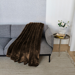 Blanket 160 x 200 Acrylic Solid Warm Yasemin 03