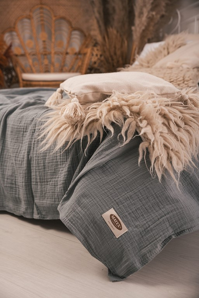 240 x 210 Decorative Muslin Bedspread 44