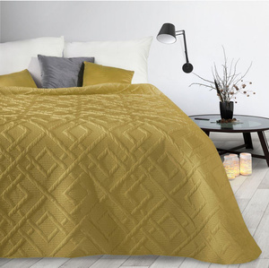 Bedspread 220 x 240 Design Quilted Alara2 Mustard