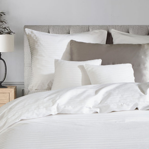 Bedding 140 x 200 2pc Cotton Adamash White