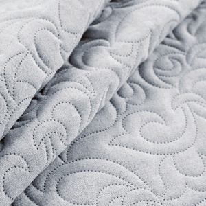 Quilted Decorative Bedspread 200 x 220 Len4 Silver