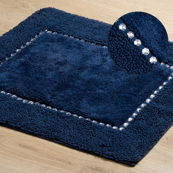 Cotton Rug 60 x 90 Chic Navy Blue