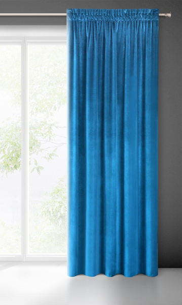 Zasłona 140 x 270 Dekoracyjna Samanta Granat Taśma