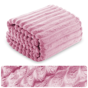 Koc 160 x 200  Mikrofibra Tłoczona Pasy Nuvio 15