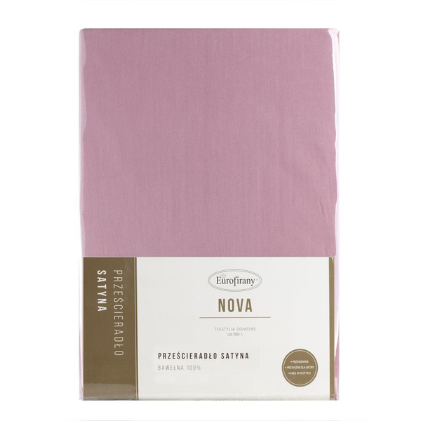 Bed sheet 180 x 210 Makosatin Nova Pink