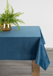 Tablecloth 145 x 260 Decorative Velvet Navy Blue