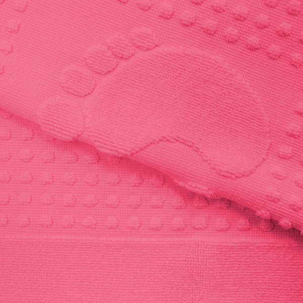 Bathroom Mat 50x70 Hotel Style Footprints Fuchsia