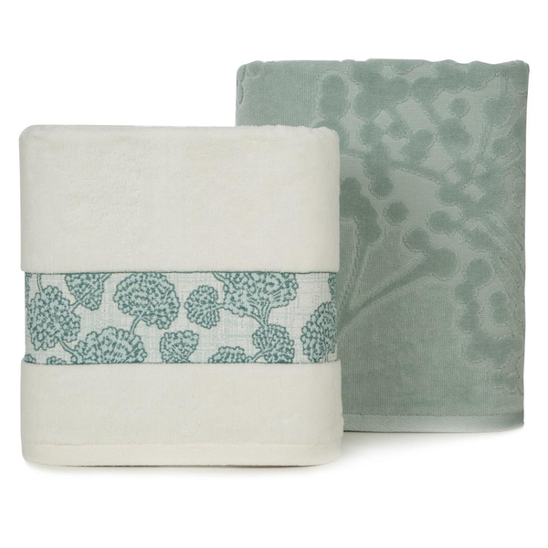 Towel set 50x90 70x140 2pcs Alia Cream+Mint