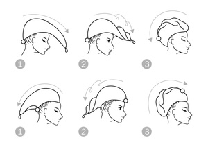 Turban 65 x 25 Ręcznik Mikrofibra Aki Morela