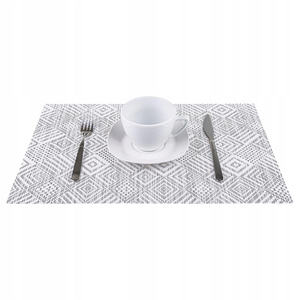 30 x 45 Decorative Geometric Grey Placemat
