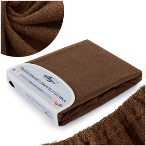 Terry sheet with elastic 045_D Chocolate 120x200