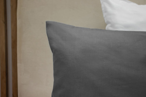 Cotton pillowcase 40 x 60 Uniform Ola Graphite Graphite