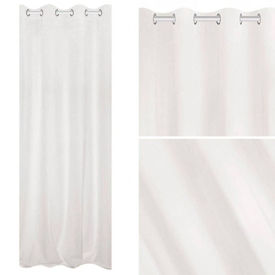 Zasłona 140 x 250 Dekoracyjna Velvet Soft Biały