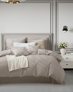 Bedding 160 x 200 3pc Cotton Adamash Taupe