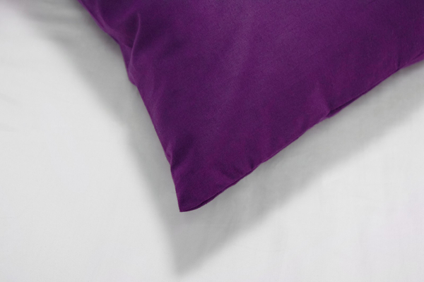 Cotton pillowcase 70 x 80 Single Ola Plum Purple