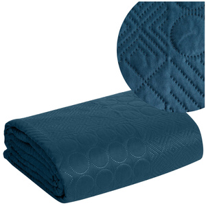 170 x 210 Quilted Decorative Bedspread Boni5 Navy Blue