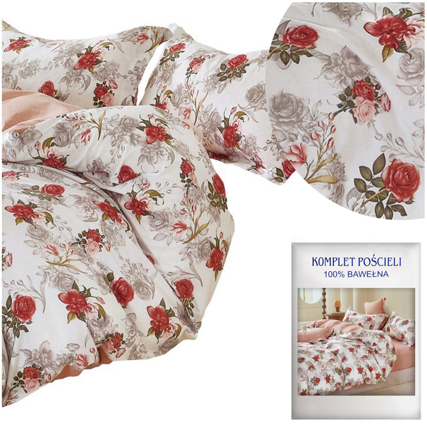 Pościel 160 x 200 3cz Satyna Bawełniana nr A1854