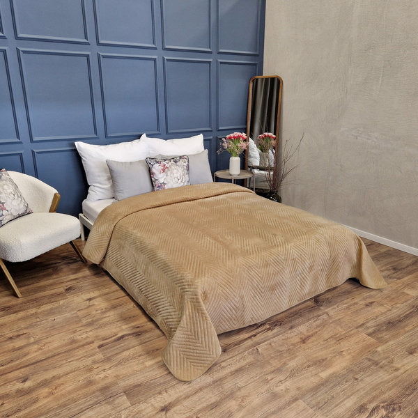 Bedspread 70 x 160 Herringbone Velvet Caden 06