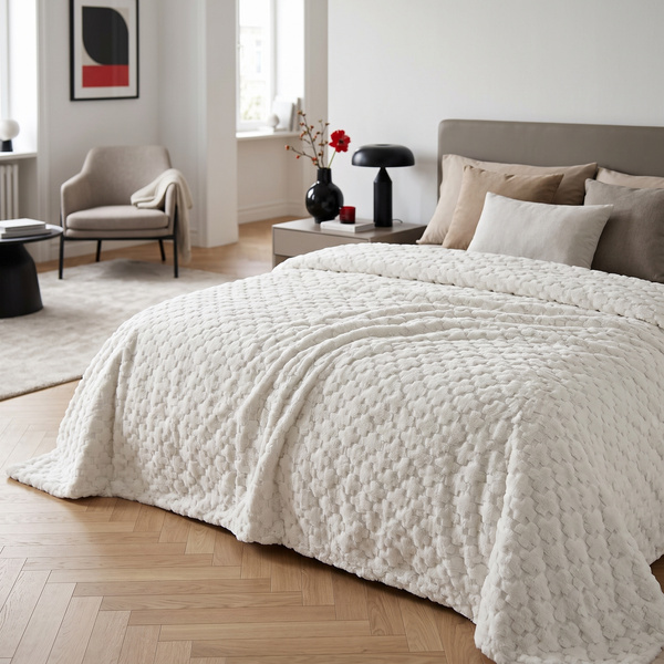 Koc 160 x 200 Mikrofibra Tłoczona Gediz 02