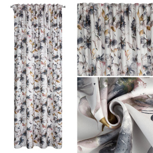 Curtain 140 x 270 Decorative Nika Tape White + Steel