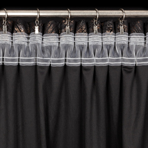 Curtain 135 x 270 Decorative Velvet Tulia Black