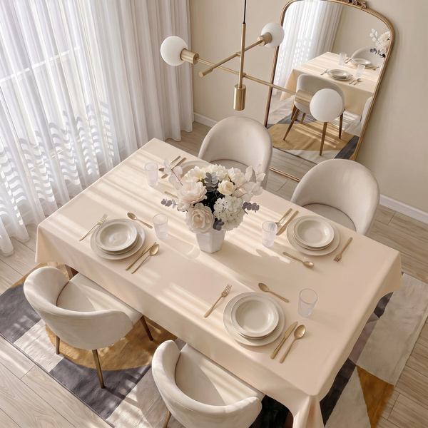 Obrus 140x240 Plamoodporny Surbo Śmietanka