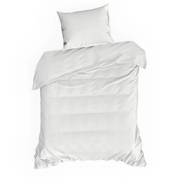Pościel 140 x 200 2cz Satyna Bawełniana Vera Biały
