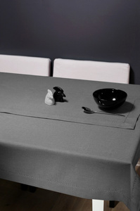 Stain Resistant Runner with a Net 240_Grey 50x100