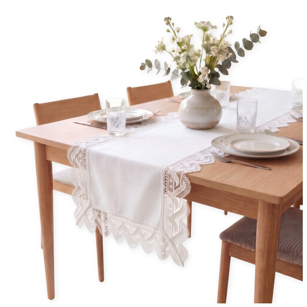 Bieżnik 40x180 Plamoodporny z Gipiurą Elia Biel 04