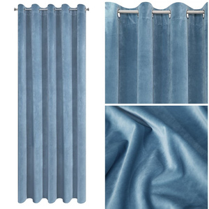 Curtain 140 x 250 Ready Decorative Villa1 Blue
