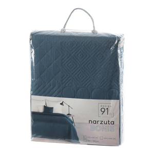 170 x 210 Quilted Decorative Bedspread Boni5 Navy Blue