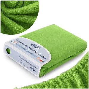Terry sheet with elastic 025_D Dark Green 90x200
