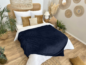 Blanket 160 x 200 Microfiber Embossed Plush 3D Circle Style 08