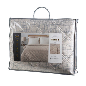 Quilted Velvet Bedspread 170 x 210 Blink6 Beige