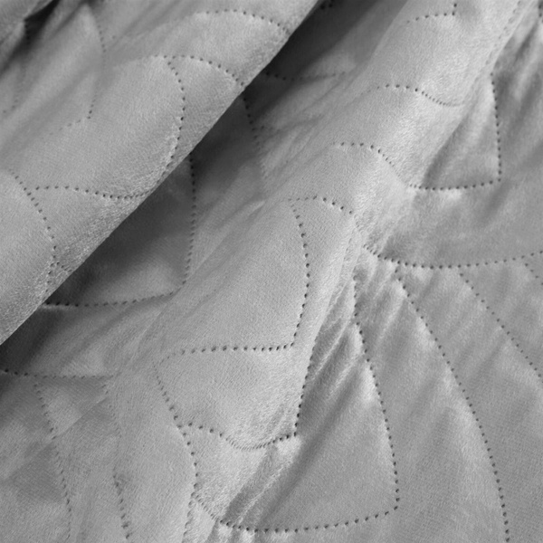 Narzuta 220 x 240 Pikowana Velvet Luiz6 Srebrny