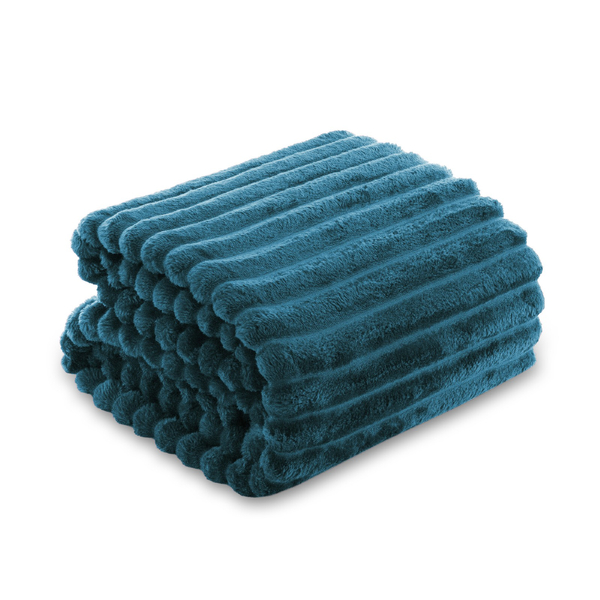 Blanket 200 x 220 Microfiber Stamped Stripes Nuvio 11
