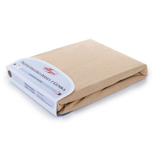 Jersey sheet with elastic 020_D Beige 140x200