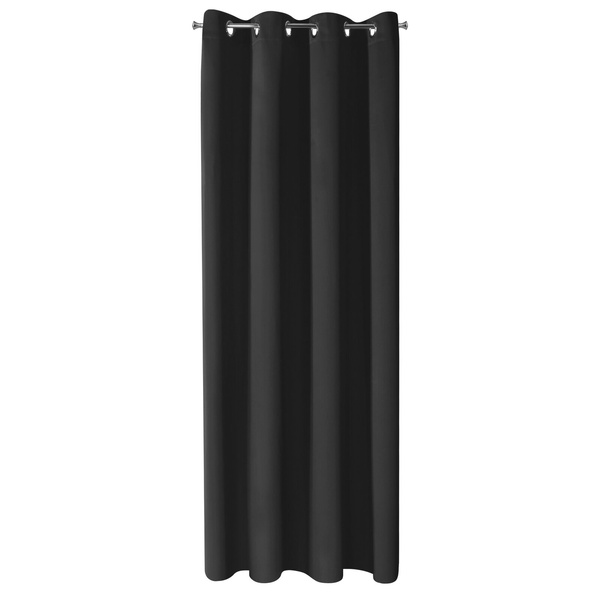 Zasłona 140 x 270 Dekoracyjna Blackout Logan Czarn