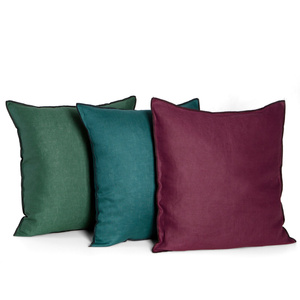 Decorative Linen 5B Green+Black pillowcase 45 x 45