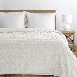 Blanket 150 x 200 Stamped Plush Nancy Cream
