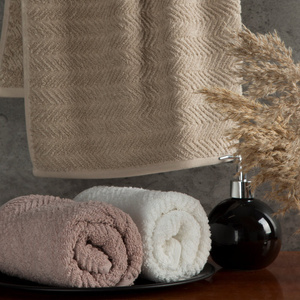 Towel 50 x 90 Bath Frotte Etno 01 White