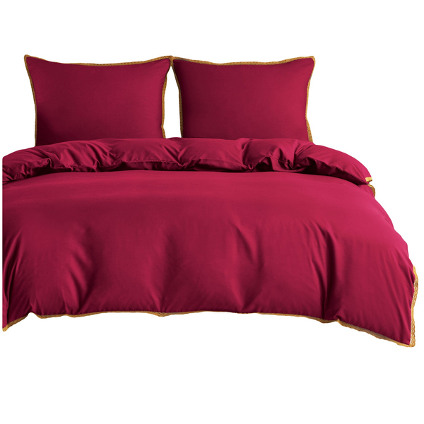 Pościel 200 x 220 3cz Gładka Z Koronką Brandon 03